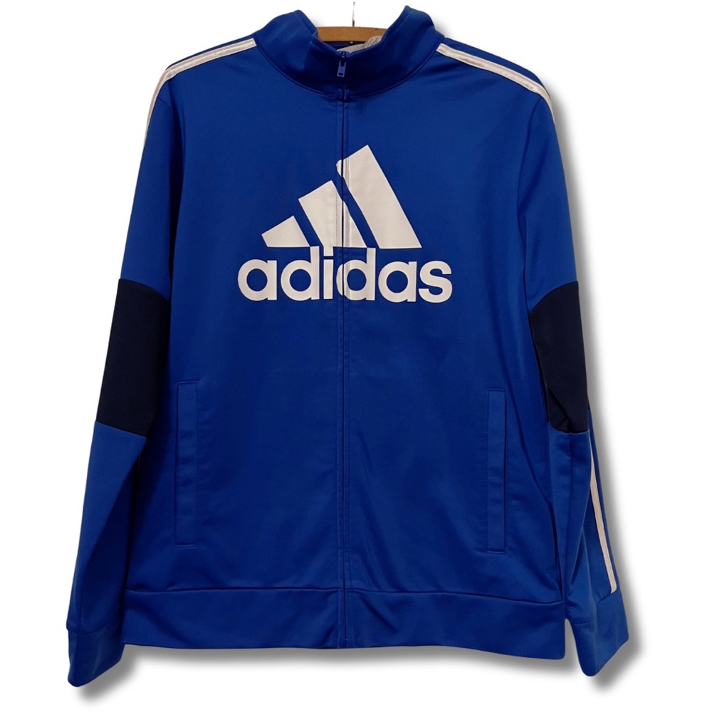 Adidas Boys Blue and Black Zip Up Track Jacket